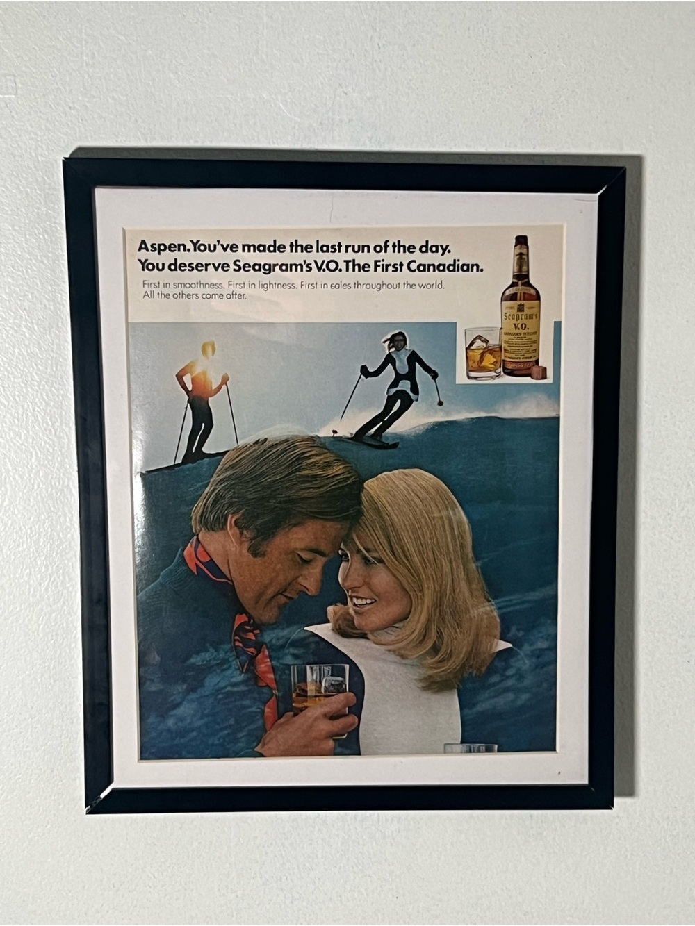 Vintage Seagram’s V.O Whiskey Advertisement Ad Framed Home Art Poster